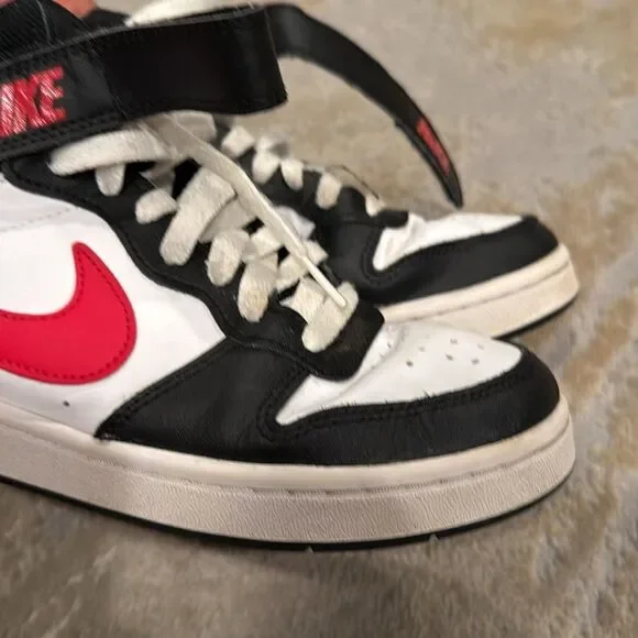 Court Borough Mid 2 GS 'White Black University Red' youth size 5.5 women’s 6 GUc - Picture 4 of 10